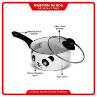 Gambar Maspion Saucepan Hello Panda 18 Cm With Glass Cover - Panci Enamel dari BRING INDAH undefined 3 Tokopedia
