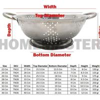 Gambar Homemaster Sangku/Bakul Tempat Nasi/Buah Deep Collander Rosh Stainless dari BRING INDAH undefined 2 Tokopedia