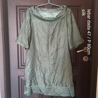 Gambar Baju midi dress wanita sage preloved size L / XL silk dari Vania & Joelle undefined 1 Tokopedia