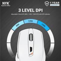 Gambar Mouse NYK C80 Dual Mode Bluetooth Wireless Rechargeable dari Multimed Computer undefined 5 Tokopedia