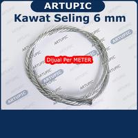 Gambar Kawat Seling 6 mm Kawat Selling Sling Baja Galvanise Wire Rope 6mm dari Artupic Peralatan Peternakan undefined 5 Tokopedia