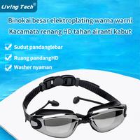 Gambar Kacamata Renang Remaja Anti Fog & UV Pro Tection+Ear Plug Anti,Lentur Swimming Glass Lensa Jernih dari Living Tech Indonesia undefined 3 Tokopedia