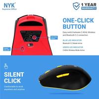 Gambar Mouse NYK C80 Dual Mode Bluetooth Wireless Rechargeable dari Multimed Computer undefined 4 Tokopedia