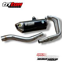 Gambar Knalpot Racing CBR 250, R25, NINJA 250, Z250 Triton Exhaust Type XR5. - Putih, NINJA 250  NEW dari 99racing & Triton Indonesia undefined 3 Tokopedia