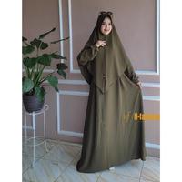 Gambar azijah gamis crincle terbaru 2023/gamis muslim wanita - sage, allsize dari Camelia012 undefined 4 Tokopedia