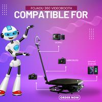 Gambar 360 video booth 360 Photo booth 360 monopod ukuran 90 cm merek Fojadu - No Pack Kayu dari Fojadu undefined 4 Tokopedia