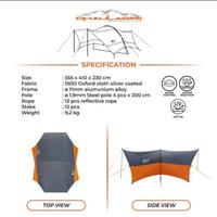 Gambar tenda darurat camping canopy dome dhaulagiri shelter tarp bivak awning dari GROSIRAN OUTDOOR GEAR undefined 5 Tokopedia