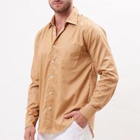 Gambar Kemeja Panjang Pria Mocca Katun Organik by REMEDY - Palma Cotton Shirt - XL dari Remedy Resort Wear undefined 3 Tokopedia