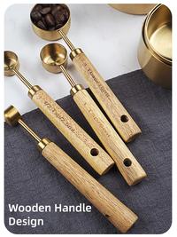 Gambar Sendok Takar Ukur Cup Measuring Spoon 4 PCS L  - Golden - Besar dari piepiebakewareofficial undefined 4 Tokopedia