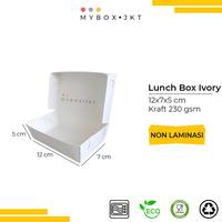 Gambar Lunch Box Paper Kotak Makan Ivory (S) 12x7x5 NON LAMINASI dari My Box Jakarta undefined 1 Tokopedia
