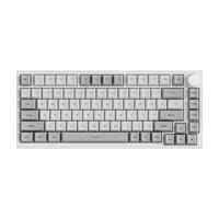 Ajazz AK820 Monochrome 75% Gasket Mount Mechanical Gaming Keyboard 82 Keys with Knob - Putih, Blue Switch - foto 4