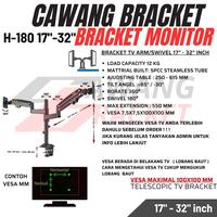 Gambar bracket monitor 22"-32 North bayou NB-H180 dual screen gas spring - H100.22" 32" dari Cawang Bracket Tv undefined 4 Tokopedia