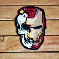 Gambar back Patch premium bordir skull tengkorak kepala ironman tempel jahit dari momoca official undefined 1 Tokopedia