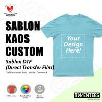 Gambar SABLON DIGITAL CUSTOM SATUAN - DTF PRINT KAOS, HOODIE, CREWNECK - Logo 10x10cm dari Twentees Apparel undefined 1 Tokopedia