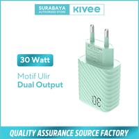 Gambar KIVEE SBY KV-AE107 Kepala Charger Fast charging 30W  Type C & USB dari Kivee Authorized Surabaya undefined 1 Tokopedia