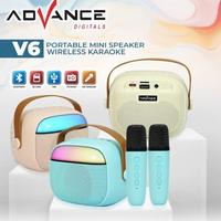 Gambar Advance V6 Speaker Bluetooth Portable HiFi Stereo Karaoke Free 2 Mic - Beige dari Ccare Indonesia undefined 1 Tokopedia
