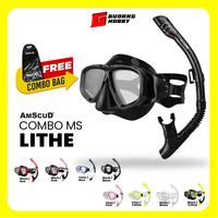 Gambar Amscud Combo Ms Lithe / Kacamata + Snorkel Snorkel Diving / Alatselam. - BLACK/BLACK dari GUDANG HOBBY JAKARTA undefined 1 Tokopedia