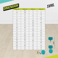 Gambar SVRG. Hexagonal Dumbbell Turquoise - Rubber Dumbell Dumble Barbell - 2kg dari SVRG Store undefined 4 Tokopedia