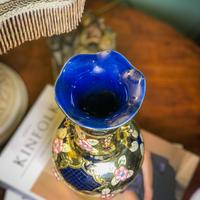 Gambar Pajangan Vas Bunga Biru Emas lawas vintage dari YAYA Antique Store undefined 5 Tokopedia