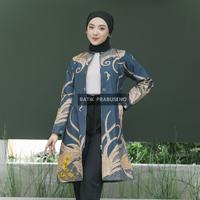 Gambar Samudra Biru Baju Atasan Tunik Outer Batik Wanita Prabuseno Original - S dari Batik Prabuseno Toko undefined 3 Tokopedia