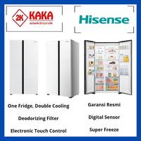 Gambar HISENSE RS688N4IWU KULKAS SIDE BY SIDE INVERTER 516 L RS688 dari KAKA ELEKTRONIK undefined 1 Tokopedia