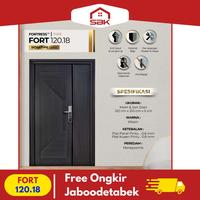 Gambar Pintu Baja | Pintu Utama Mother And Son 120x210 Fortress 120.18 - Putih, Bukaan Kanan dari Sinar Bintang Keramikk undefined 1 Tokopedia
