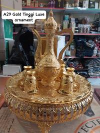 Gambar Teko mas aladin set 7/teko mas arab tinggi/teko mas bahan logam - 6766-8Whitesilv dari kurmaku67 undefined 2 Tokopedia