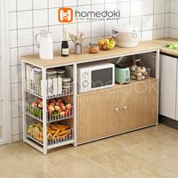Gambar Rak Dapur Susun Minimalis Rak Oven Microwave Bumbu Dapur Serbaguna - HD014-S-2 dari Homedoki Office Furniture undefined 1 Tokopedia