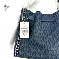 Gambar MICHAEL KORS Mina Small Signature Logo Chain Crossbody Bag Navy dari Baggy Chic undefined 4 Tokopedia