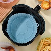 Gambar Alas Air Fryer Silikon Baking Pan Tahan Panas Anti Lengket 18 CM - Abu-abu dari Sela Rumah undefined 4 Tokopedia