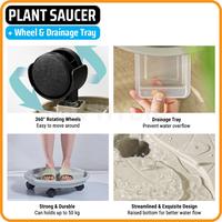 Gambar Plant Pot Saucer + Wheel & Drainage Tray, Alas Tatakan Pot Bunga, 26 cm - Beige dari MW Hydro undefined 4 Tokopedia