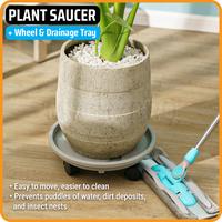 Gambar Plant Pot Saucer + Wheel & Drainage Tray, Alas Tatakan Pot Bunga, 33 cm - Beige dari MW Hydro undefined 5 Tokopedia