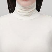Gambar Turtle Neck T-Shirt Top Tencel Slim Fit Korea Cream - S dari MoNitip undefined 3 Tokopedia