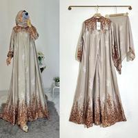 Gambar Set Gamis Rayon premium plus hijab kekinian - Hitam dari Batik Apik Pekalongan undefined 1 Tokopedia