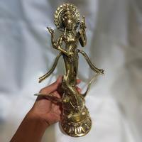 Gambar Patung Dewi Saraswati Bahan Kuningan Brass Art Statue dari Alabot Art undefined 2 Tokopedia