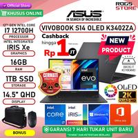 Gambar ASUS VIVOBOOK S14 OLED K3402ZA EVO CORE I7 12700 16GB 1TB 2.8K 14"QHD - STANDARD, 16GB 1TB SSD dari ROGS STORE undefined 1 Tokopedia