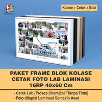 Gambar Paket Cetak Kolase 16RP Laminasi Frame Foto Blok - 40x60 - PHOTOSOLUTION - Design A, Putih dari PHOTOSOLUTION ID undefined 1 Tokopedia