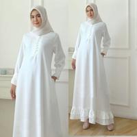 Gambar Caliana Dress Baju Gamis Ihrom Wanita Dewasa Jumbo Kondangan Pengajian - Dhila, L dari Bela.Cloth undefined 4 Tokopedia