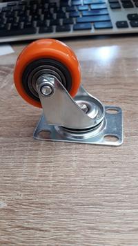 Gambar Roda PVC PU Troli Hidup 11/2 inch orange roda Caster kastor dari Universal Teknik undefined 2 Tokopedia