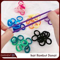 Gambar KARPOU - Ikat Rambut Donat Polos Warna Warni Korea Aksesoris Kunciran Rambut Anak Scrunchie Isi 50 FREE POUCH - Random dari Garment Sidoarjo undefined 2 Tokopedia