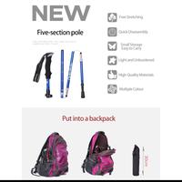 Gambar Tongkat gunung hiking trekking foldable /  trekingpole lipat Alloy - Hitam dari Store Adventure Malang undefined 3 Tokopedia