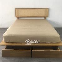 Gambar dipan minimalis jati 160.200 + laci depan dari fsj sangkar ukir jepara undefined 1 Tokopedia