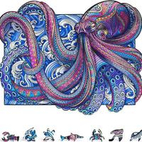 Gambar Zenchalet Sea Octopus Jigsaw Puzzles Adults 200 Piece Unique Woo dari Official Markett undefined 1 Tokopedia