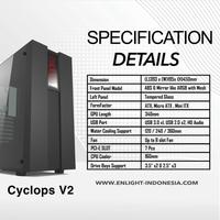 Gambar Casing INFINITY CYCLOPS V2 - ATX, mATX Gaming Case - INCLUDE FAN - Black dari Mitra Technology Komp undefined 5 Tokopedia