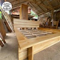Gambar Dipan Minimalis Japandi Bedframe Japandi Kayu Jati Natural - 180x200 dari Teakwood Living Furniture undefined 3 Tokopedia