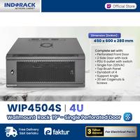 Gambar Indorack WIP4504S Wallmount Rack 4U Depth 450mm Single Perforated Door dari Indorack Indonesia undefined 1 Tokopedia