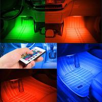 Gambar Lampu Strip Interior Kolong Bawah Dashboard Dasbor Mobil Car LED Light 5050 RGB dengan Remot Kontrol dari Waroeng-DnD undefined 3 Tokopedia