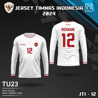 Gambar Jersey timnas indonesia terbaru baju kaos bola piala asia U23 2024 free custom nama dan no punggung lengan panjang - Putih, XS dari kaosjerseytokobaru undefined 2 Tokopedia
