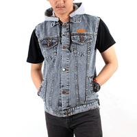 Gambar Rompi Vest Pria Jeans Hoodie Sandwash - Houdie Hitam, M dari USFA STORE undefined 3 Tokopedia