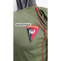 Gambar Kaos Dalam Brimob / Kaos Brimob / Kaos Lengan Panjang Korps Brimob Polri v2 / Kaos Oblong Brimob Lengan Panjang List Merah - Hitam, M dari Gema Tactical undefined 5 Tokopedia